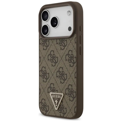 Odos 4G Trikampis Strasas MagSafe dėklas iPhone 17 Pro (rudas) Guess
