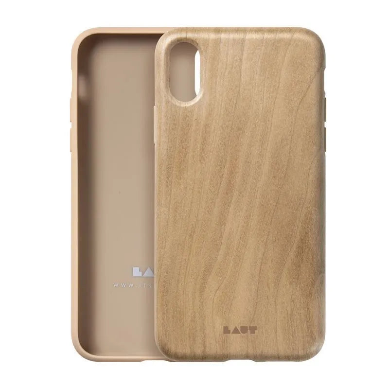 Pagal PINNACLE – dėklas skirtas iPhone XR su natūraliu medžiu (vyšnios mediena)