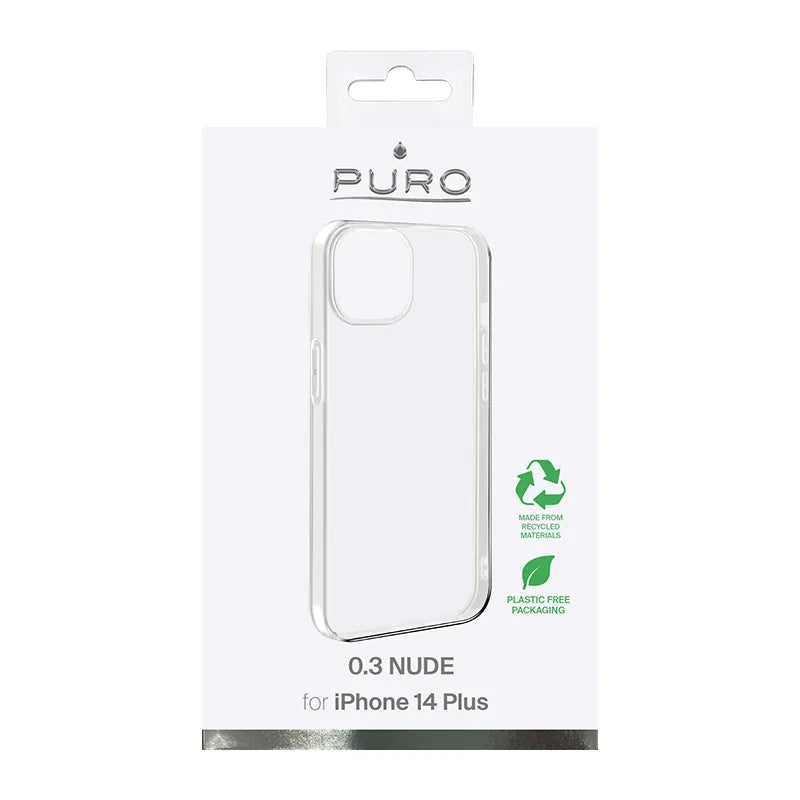 "PURO 0.3 Nude" dėklas "iPhone 14 Plus" (skaidrus)