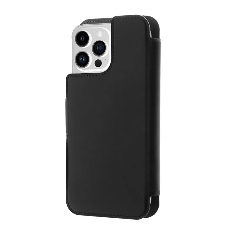 PURO Folio MagSafe dėklas – 2 viename dėklas, skirtas iPhone 14 Pro / 13 Pro (juoda)