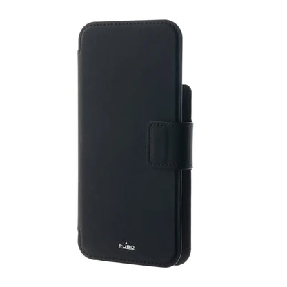 PURO Folio MagSafe dėklas - dėklas 2in1 skirtas iPhone 15 Plus / 14 Plus / 12 Pro Max (juodas)
