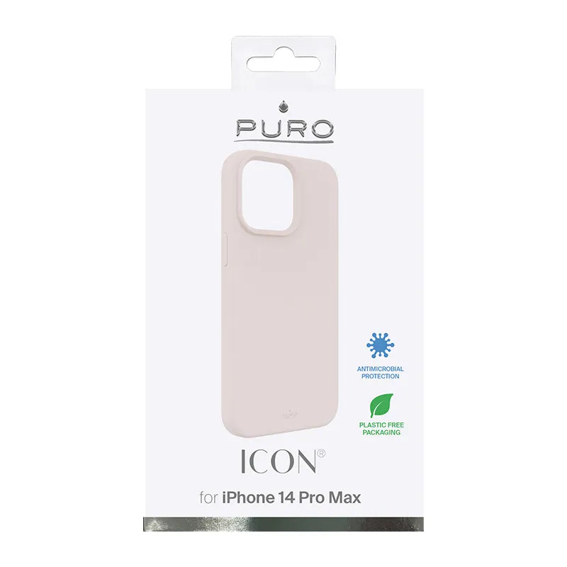 PURO ICON dangtelis - "iPhone 14 Pro Max" dėklas (rožinis smėlis)
