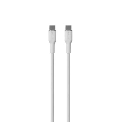PURO ICON Soft Cable - USB-C prie USB-C kabelis, 1,5 m (baltas)