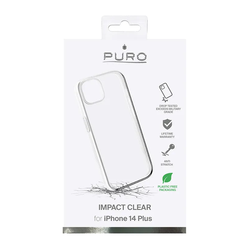PURO Impact Clear - "iPhone 14 Max" dėklas (skaidrus)