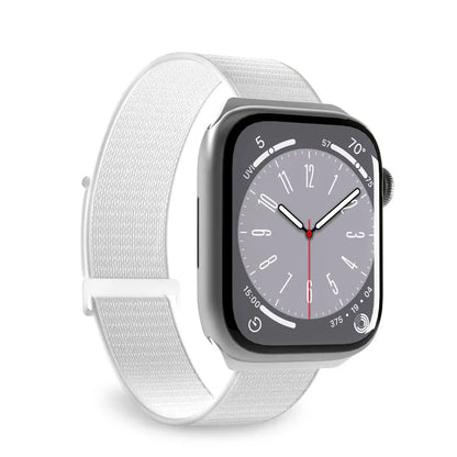 PURO nailoninė sportinė apyrankė – Apple Watch 44/45/46/49 mm (balta)