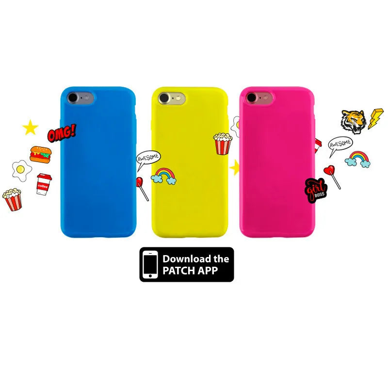 PURO Patch Mania – dėklas, skirtas „Samsung Galaxy A3“ (2017), su 5 lipdukais (geltonas)