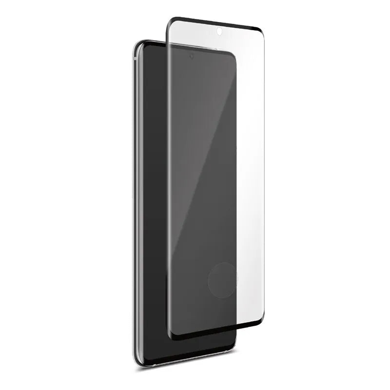 PURO Premium grūdintas stiklas su juodu rėmeliu, tinka dėklui - Samsung Galaxy S20 grūdintas apsauginis stiklas (juodas rėmelis)