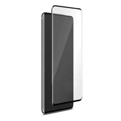 PURO Premium grūdintas stiklas su juodu rėmeliu, tinka dėklui - Samsung Galaxy S20 grūdintas apsauginis stiklas (juodas rėmelis)