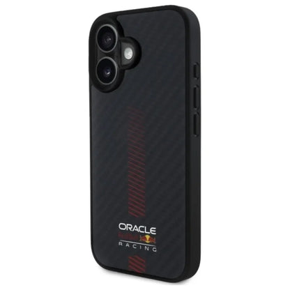 Red Bull anglies pluošto „Power Bar“ MagSafe dėklas – iPhone 16 Plus (juodas)