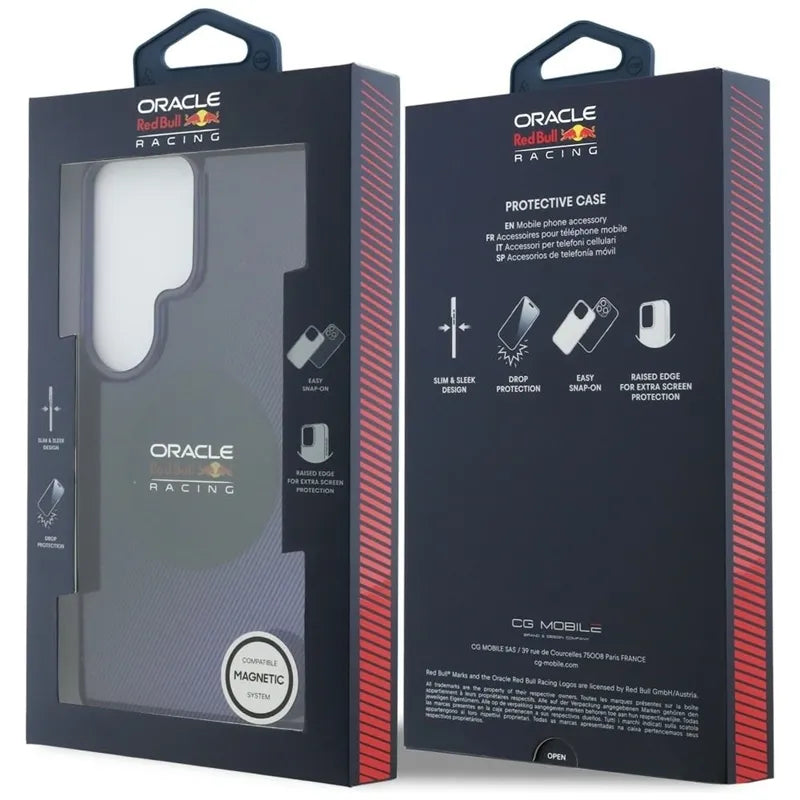 Red Bull Double Layer Blended Lines MagSafe – Samsung Galaxy S26 Ultra dėklas (tamsiai mėlynas)