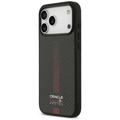 „Red Bull Kevlar Powerbar MagSafe“ – iPhone 17 Pro Max dėklas (juodas)