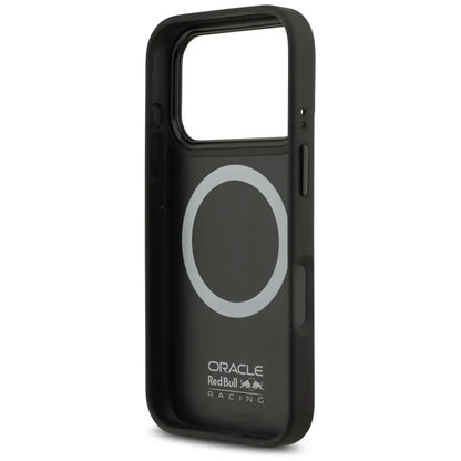Red Bull Mėlyno Tinklelio Ir Metalo Mygtukų MagSafe dėklas - iPhone 17 Pro (Tamsiai Mėlynas)