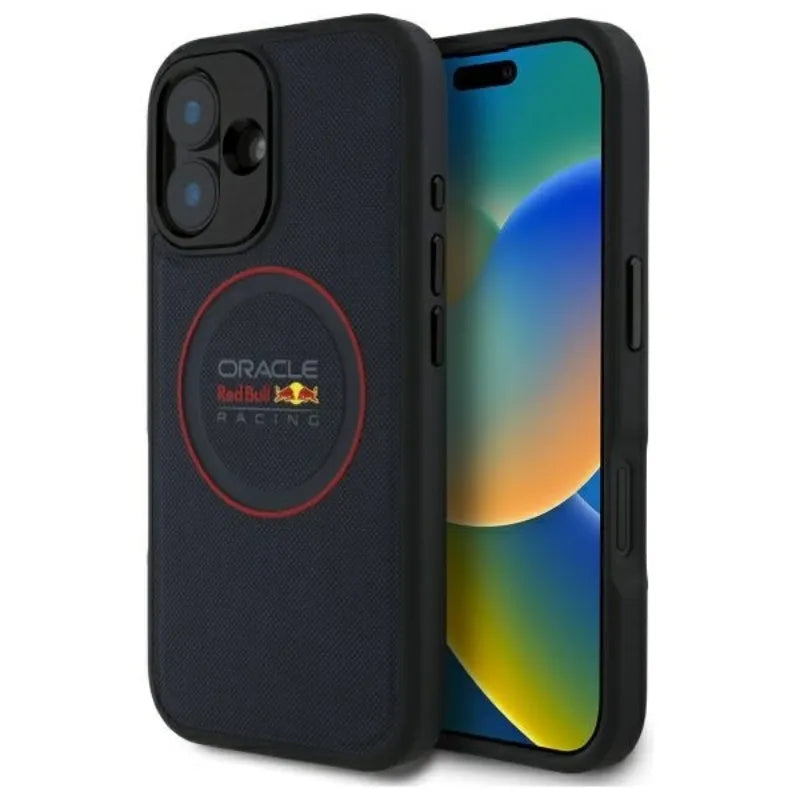 „Red Bull“ odinis „Red Ring MagSafe“ dėklas – iPhone 16 Plus (tamsiai mėlynas)