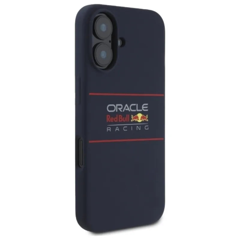 Red Bull silikoninis horizontalus logotipas MagSafe - iPhone 16 Plus dėklas (tamsiai mėlynas)