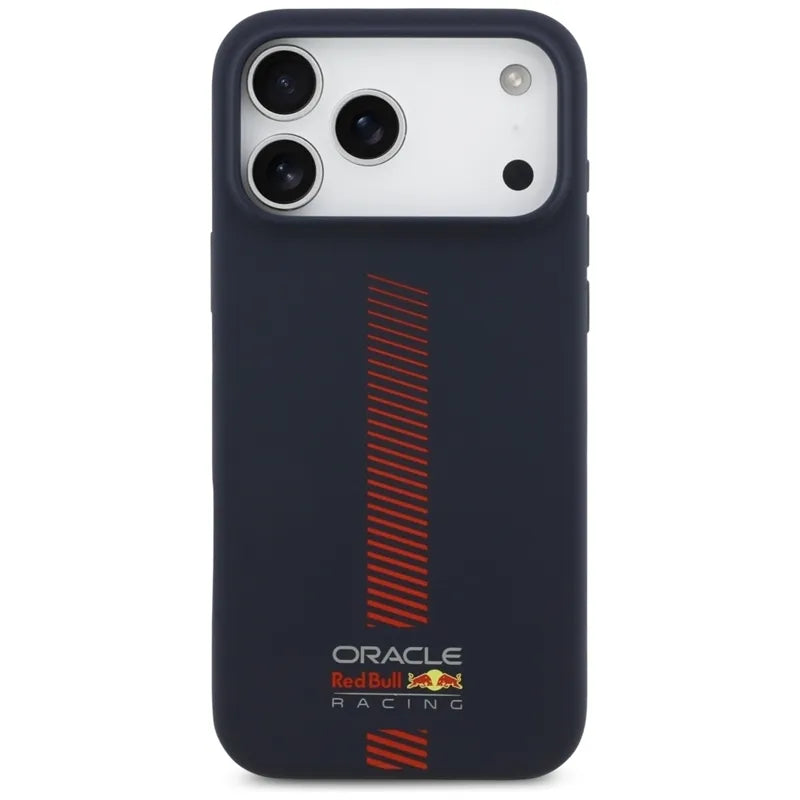 Red Bull silikoninis „Powerbar“ MagSafe dėklas – iPhone 17 Pro Max (tamsiai mėlynas)