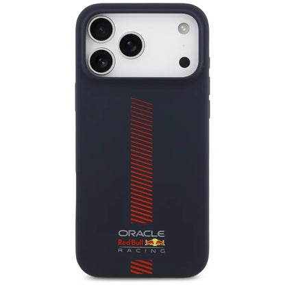 Red Bull silikoninis „Powerbar“ MagSafe dėklas – iPhone 17 Pro Max (tamsiai mėlynas)