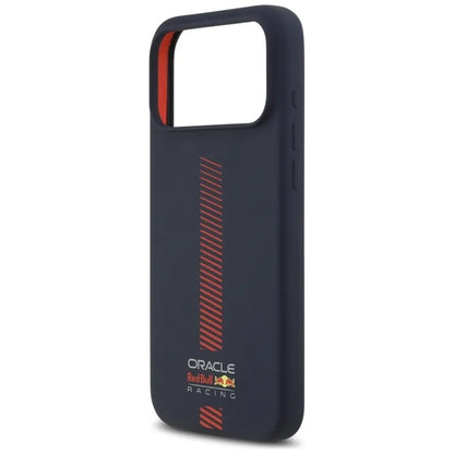 Red Bull silikoninis „Powerbar“ MagSafe dėklas – iPhone 17 Pro Max (tamsiai mėlynas)