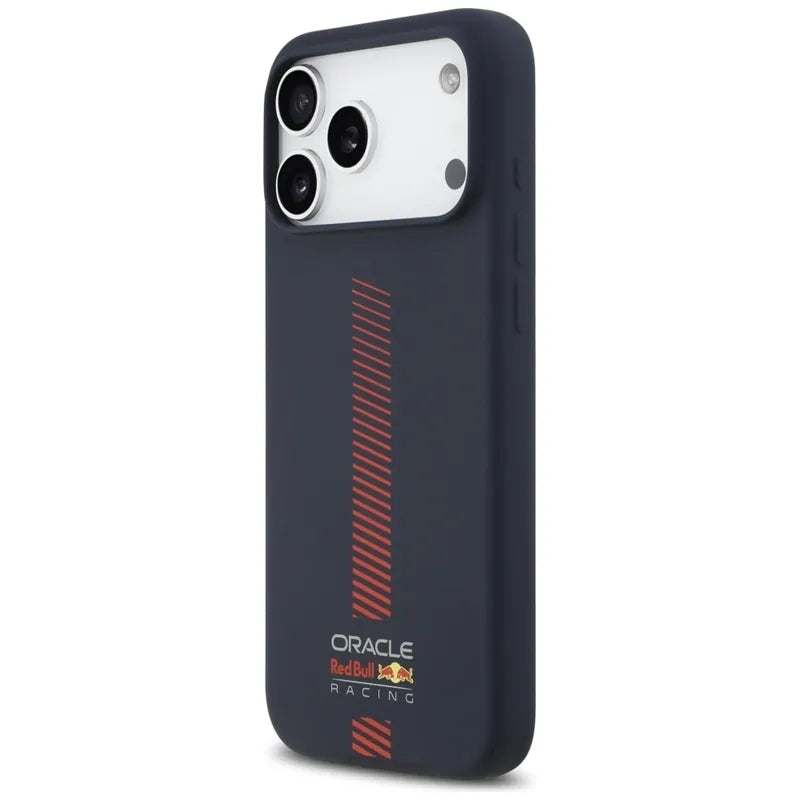 Red Bull silikoninis „Powerbar“ MagSafe dėklas – iPhone 17 Pro Max (tamsiai mėlynas)