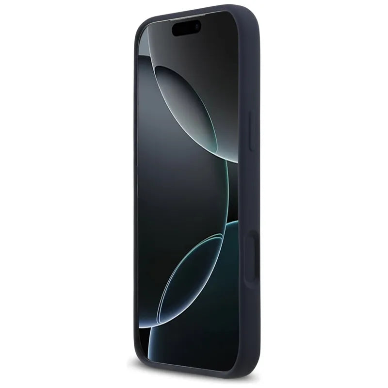 Red Bull silikoninis raudonas žiedas MagSafe – iPhone 17 Pro Max dėklas (tamsiai mėlynas)