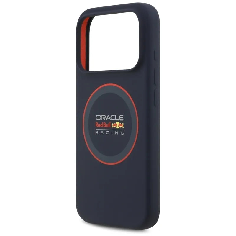 Red Bull silikoninis raudonas žiedo MagSafe dėklas - iPhone 17 Pro (tamsiai mėlynas)
