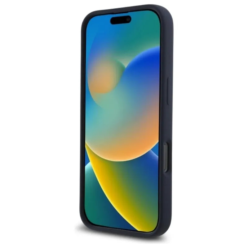 Red Bull silikoninis vertikalaus logotipo MagSafe dėklas - iPhone 16 Pro Max (tamsiai mėlynas)