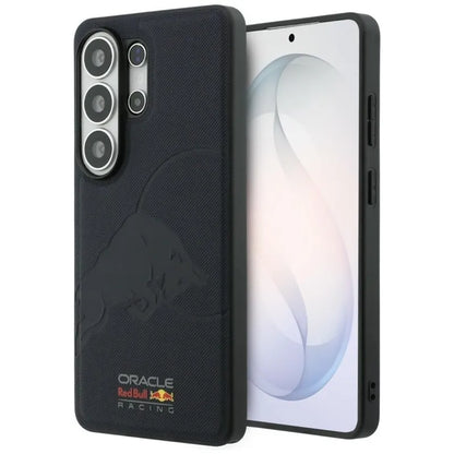 Red Bull tinklelio rašto įspaustas buliaus „MagSafe“ dėklas – Samsung Galaxy S26 Ultra (tamsiai mėlynas)