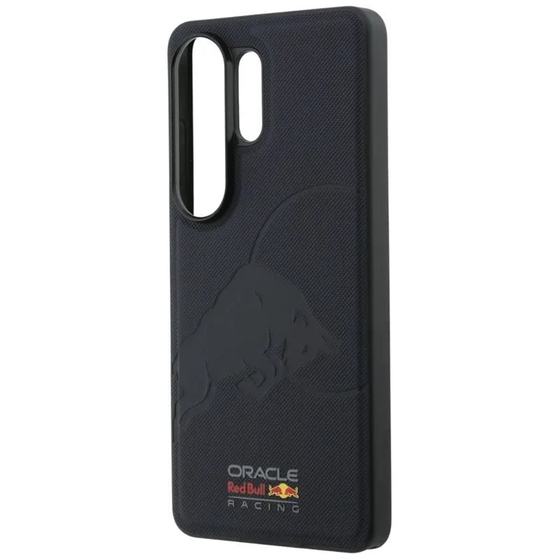 Red Bull tinklelio rašto įspaustas buliaus „MagSafe“ dėklas – Samsung Galaxy S26 Ultra (tamsiai mėlynas)