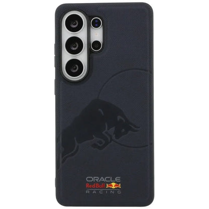 Red Bull tinklelio rašto įspaustas buliaus „MagSafe“ dėklas – Samsung Galaxy S26 Ultra (tamsiai mėlynas)