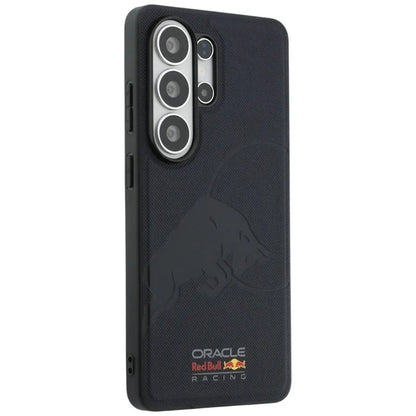 Red Bull tinklelio rašto įspaustas buliaus „MagSafe“ dėklas – Samsung Galaxy S26 Ultra (tamsiai mėlynas)