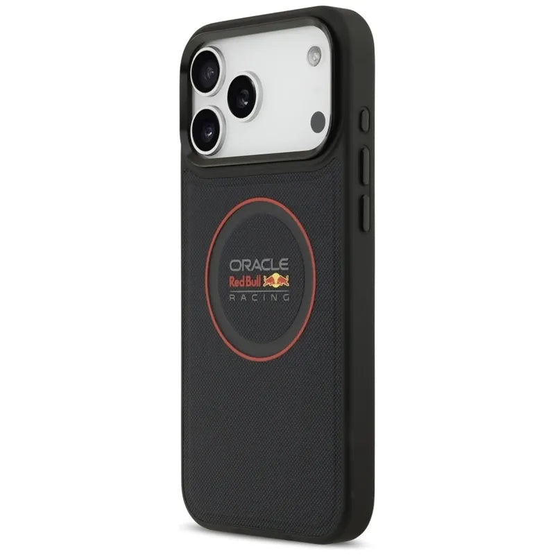 Red Bull tinklinis raudonasis žiedas ir metaliniai mygtukai MagSafe - „iPhone 17 Pro Max“ dėklas (tamsiai mėlynas)