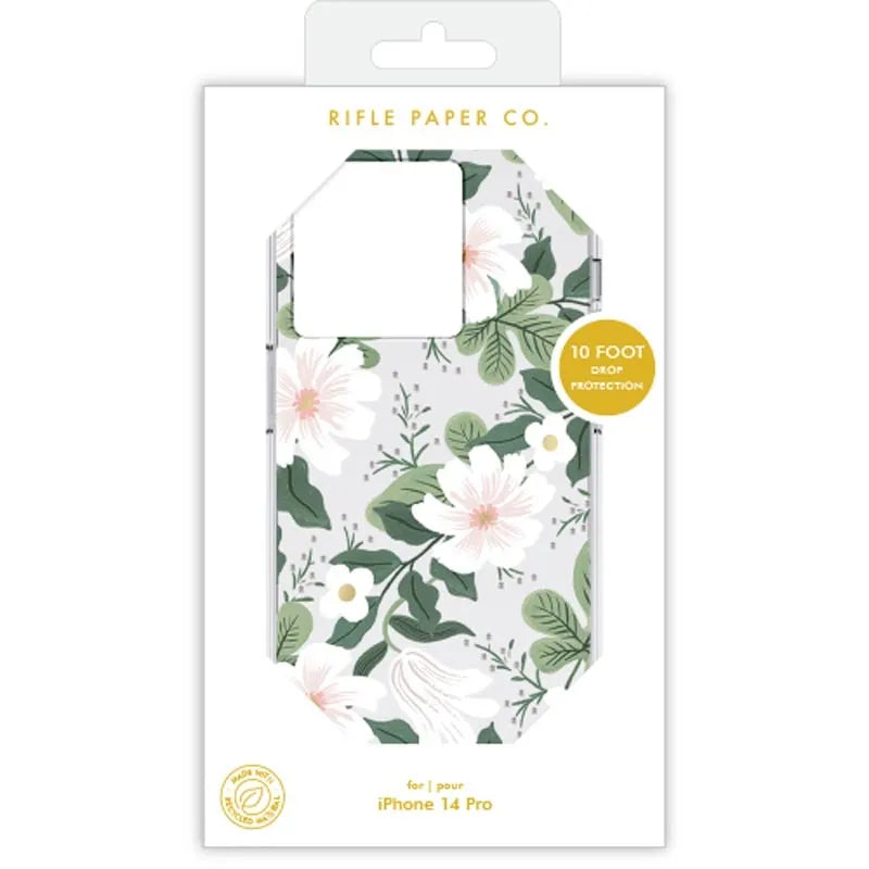 Rifle Paper Clear - dėklas, skirtas „iPhone 14 Pro“ (Willow)
