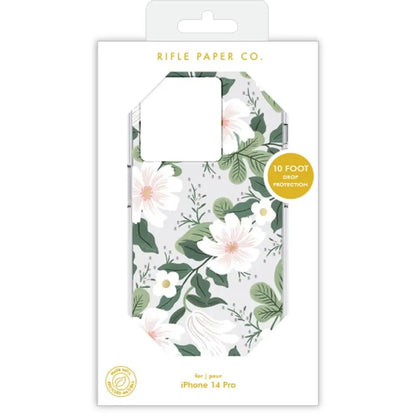 Rifle Paper Clear - dėklas, skirtas „iPhone 14 Pro“ (Willow)