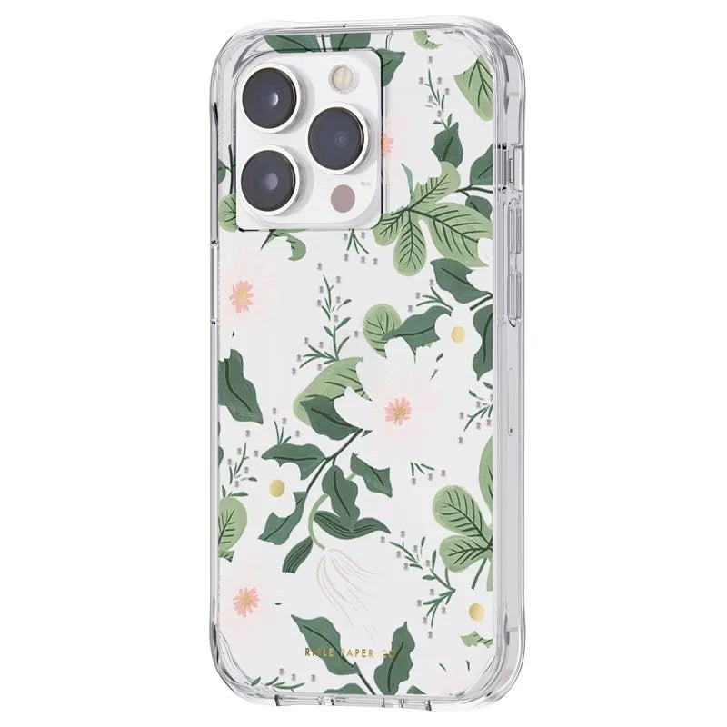 Rifle Paper Clear - dėklas, skirtas „iPhone 14 Pro“ (Willow)