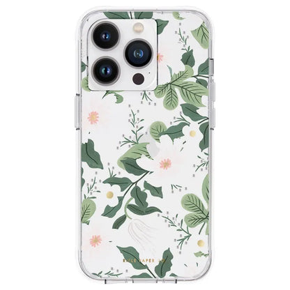 Rifle Paper Clear - dėklas, skirtas „iPhone 14 Pro“ (Willow)