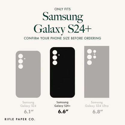 Rifle Paper Clear - Samsung Galaxy S24+ dėklas (Petite Fleurs)
