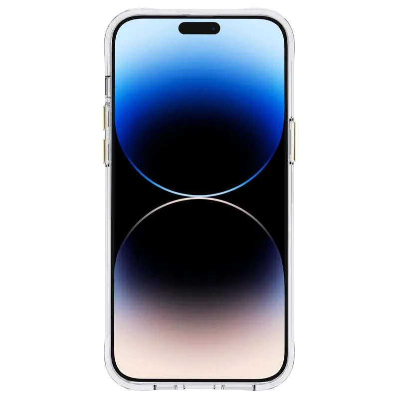 Rifle Paper skaidrus dėklas, dekoruotas auksu „iPhone 14 Pro Max“ (rožių sodas)