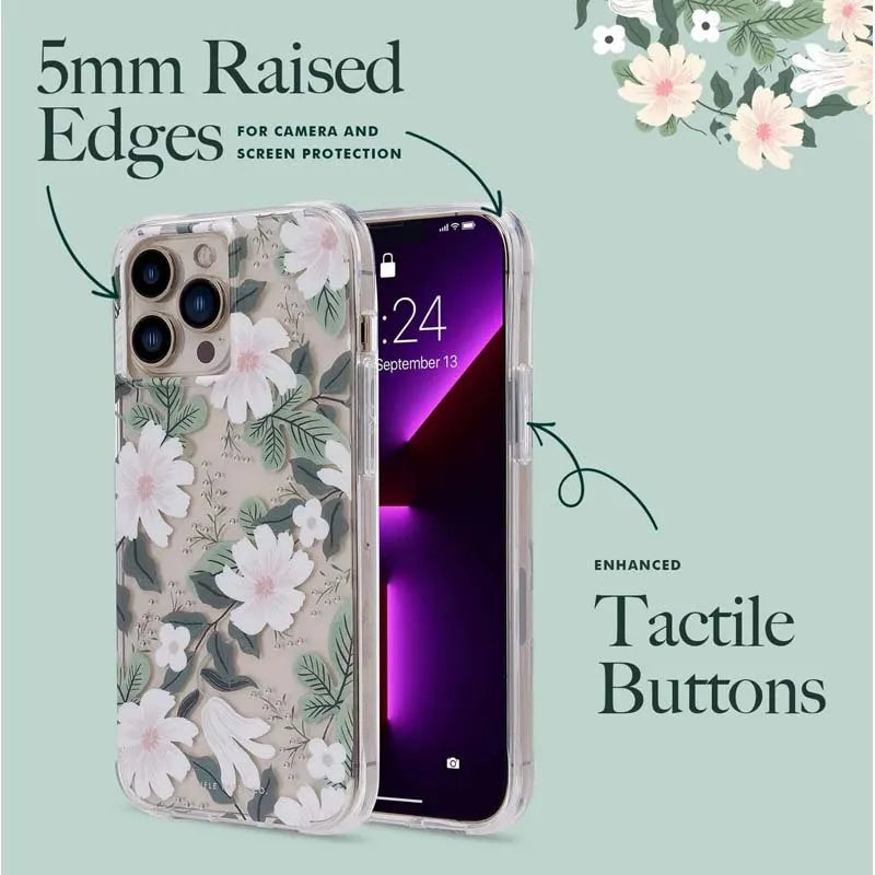 Rifle Paper Skaidrus dėklas, skirtas „iPhone 14 Pro Max“ (Gluosnis)
