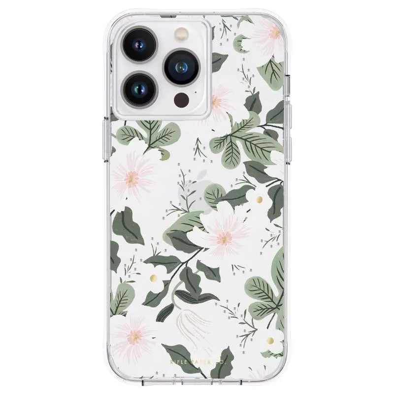 Rifle Paper Skaidrus dėklas, skirtas „iPhone 14 Pro Max“ (Gluosnis)