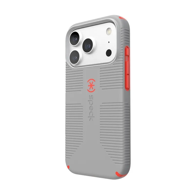 Speck Candyshell Grip MagSafe – dėklas, skirtas iPhone 18 Pro / 17 Pro (Overcast Gray)