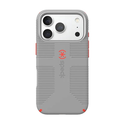 Speck Candyshell Grip MagSafe – dėklas, skirtas iPhone 18 Pro / 17 Pro (Overcast Gray)
