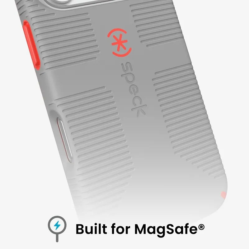Speck Candyshell Grip MagSafe – dėklas, skirtas iPhone 18 Pro / 17 Pro (Overcast Gray)
