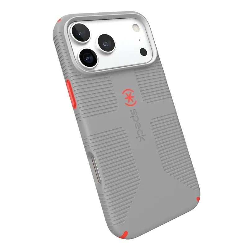 Speck Candyshell Grip MagSafe – dėklas, skirtas iPhone 18 Pro Max / 17 Pro Max (Overcast Gray)