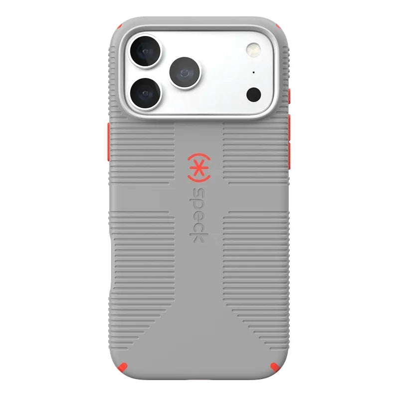 Speck Candyshell Grip MagSafe – dėklas, skirtas iPhone 18 Pro Max / 17 Pro Max (Overcast Gray)