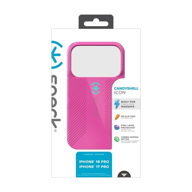 Speck Candyshell Icon MagSafe – dėklas, skirtas iPhone 18 Pro / 17 Pro (Bubblegum Pop)