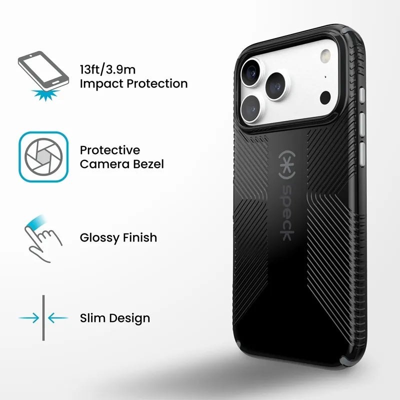 Speck Candyshell Icon MagSafe dėklas, skirtas iPhone 18 Pro Max / 17 Pro Max (Black Licorice)
