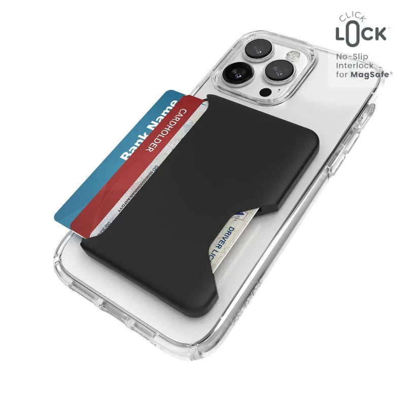 Speck ClickLock Piniginei su MagSafe – Magnetinė MagSafe piniginė (juoda)