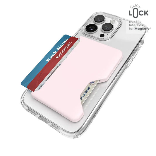 Speck ClickLock Wallet su MagSafe – magnetinė MagSafe piniginė (Nimbus Pink)