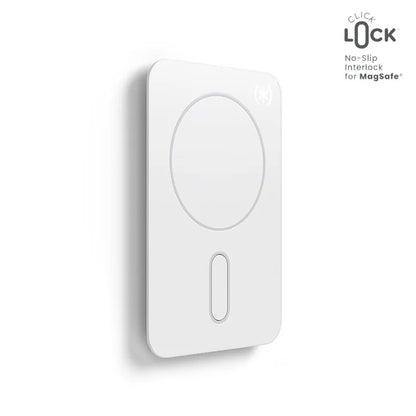 Speck Everywhere Mount + ClickLock - „MagSafe“ magnetinis laikiklis (baltas)