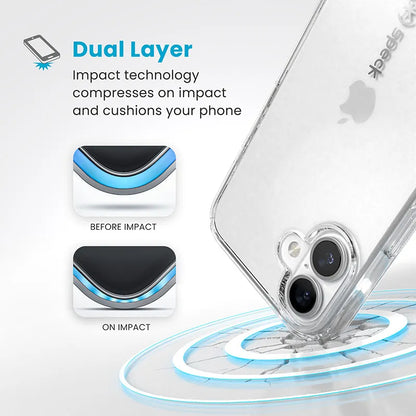 Speck Gemshell – Dėklas iPhone 16 Plus (Skaidrus)