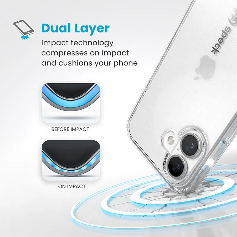 Speck Gemshell – iPhone 16 dėklas (skaidrus)
